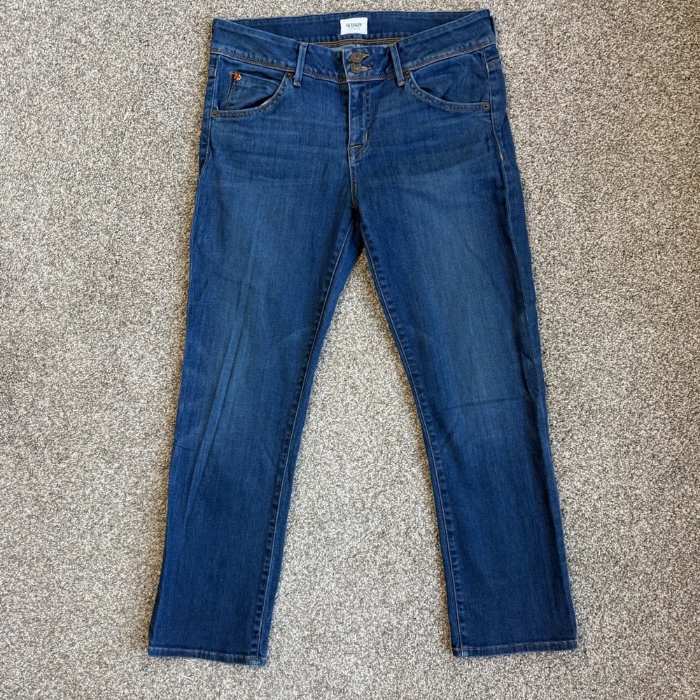 Hudson Straight Leg Jeans Medium Wash Mid Rise Y2K Size 29